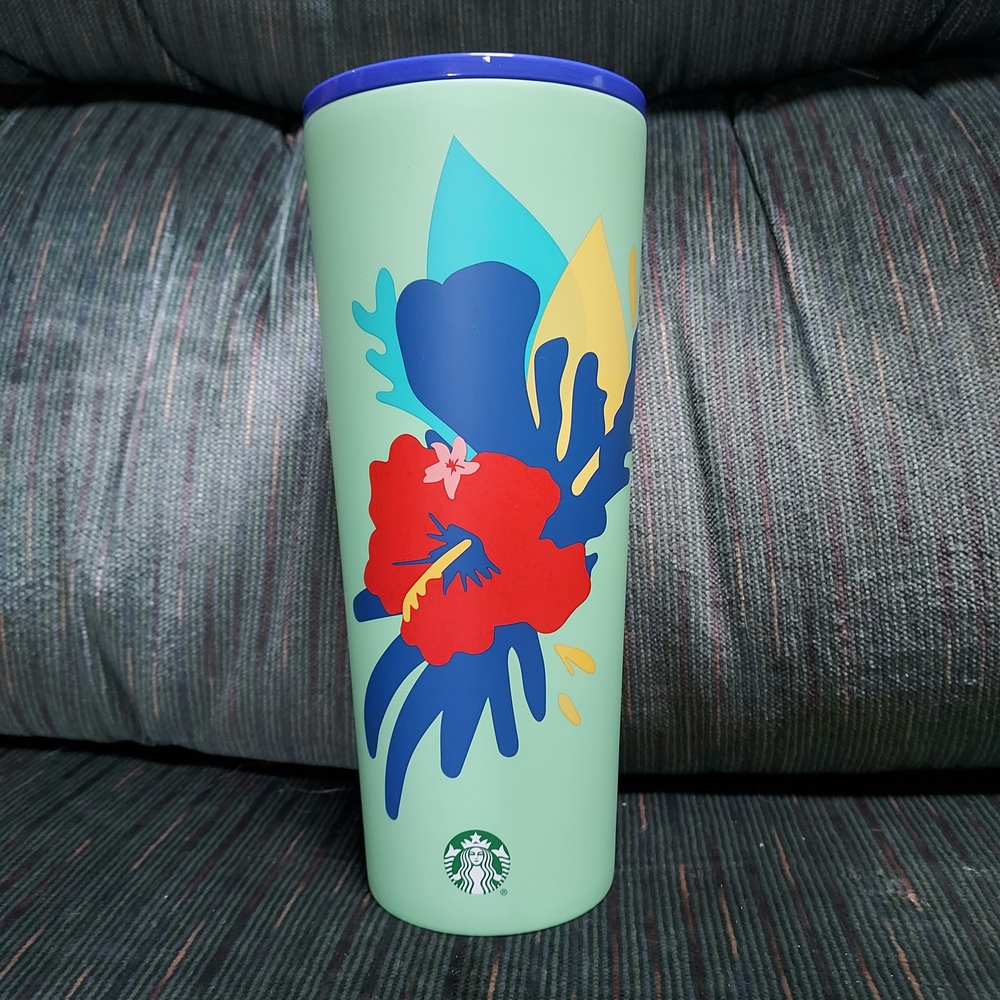 Starbucks Hibiscus Tumbler Summer 2020 24 oz Venti size.